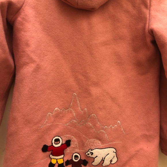 Sweet child size dusty rose unique Vintage Northern Parka made in Canada. - Picture 4 of 14